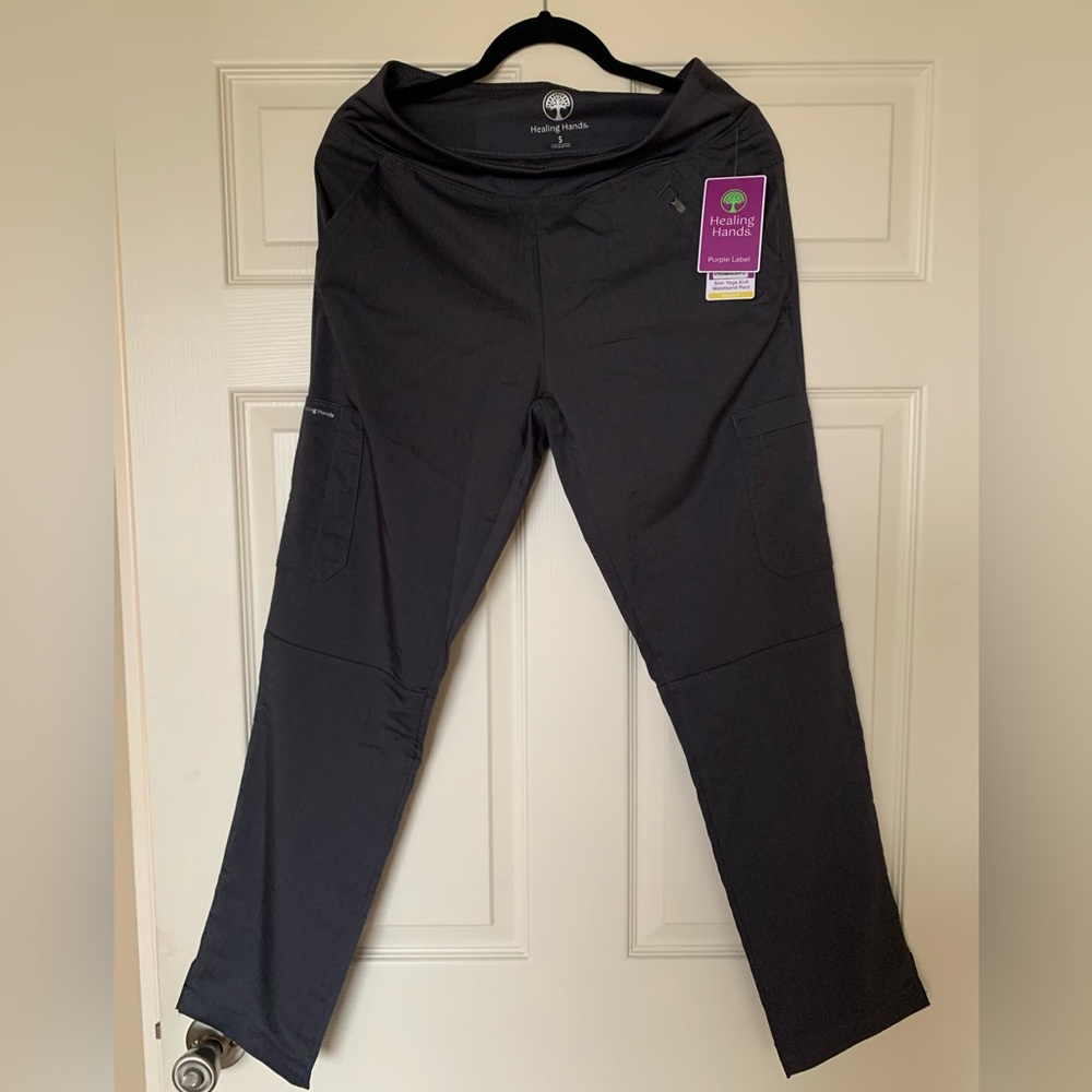 Healing Hands Purple Label Pewter small Tyra Slim scrub pant
